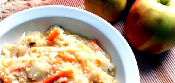 Постный кулеш с квашеной капустой