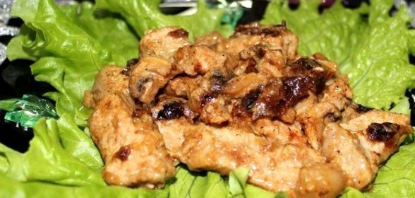 Жареные грибы со свининой