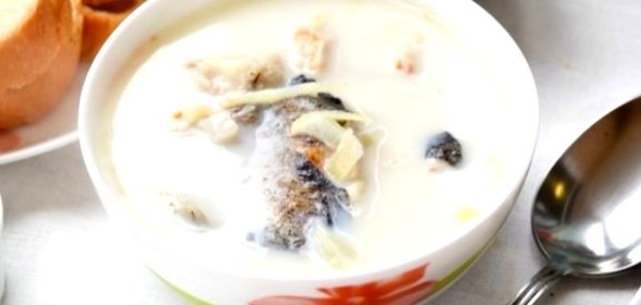 Латвийский молочный суп с рыбой