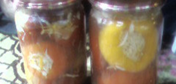 Медовые перцы фаршированные