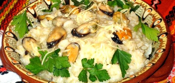 Ризотто с мидиями