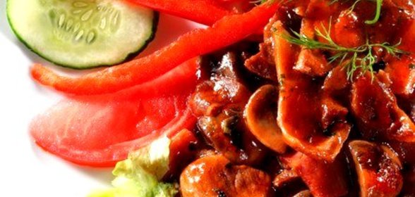 Тушеные грибы в красном вине по‑бургундски