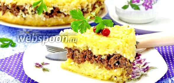 Запеканка из риса и фарша