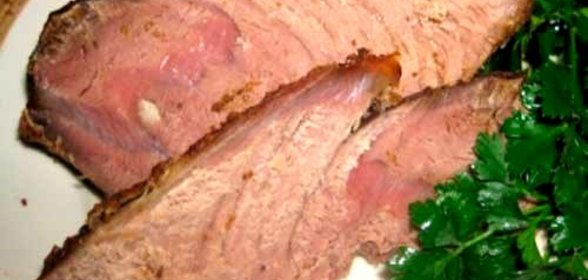 Запеченное мясо с лимонным соком