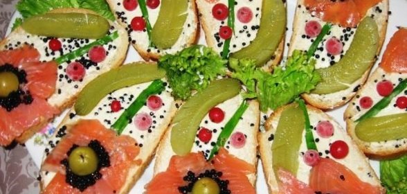 Бутерброды Красные маки