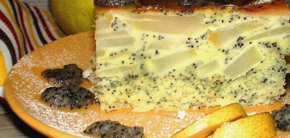 Макова - грушевая шарлотка с ванильно – грушевым вареньем ( Тест – Драйв)