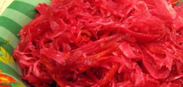 Капуста квашеная в маринаде (быстрый способ)