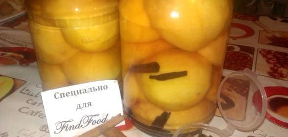 Пряные консервированные персики