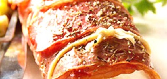 Палтус, запеченный в прошутто