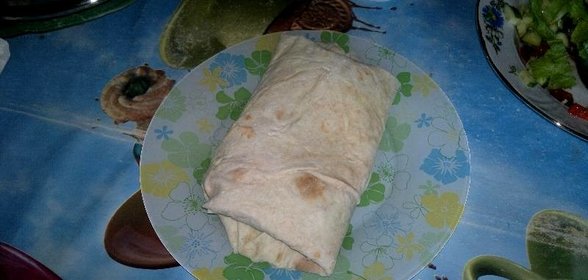 Шаурма домашняя с курицей