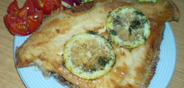 Камбала под лимонно-укропным маслом,так просто и так вкусно