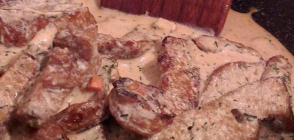 Сейтан в сливочном соусе