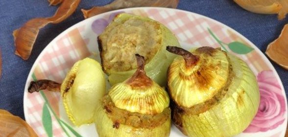 Печеный лук в микроволновке