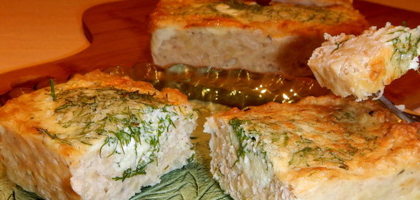 Куриные хлебцы с укропом и мягким сыром