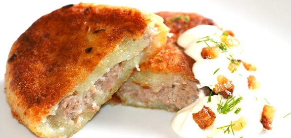 Деруны с мясом