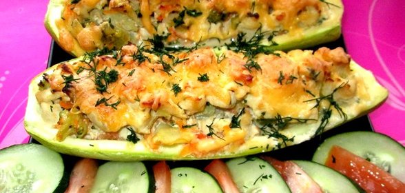 Брокколи с кабачками в духовке