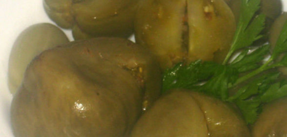 Квашеные зеленые помидоры