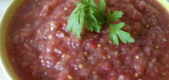 «Сырая» икра из баклажанов (синих)