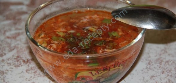 Суп с консервированной сардиной