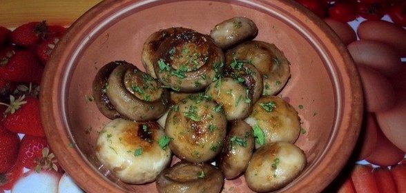Грибы с чесноком