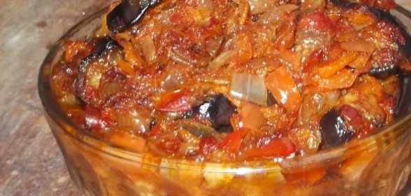 Икра из баклажанов (простой способ)