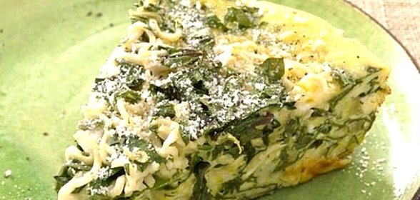 Омлет с чесноком и зеленью