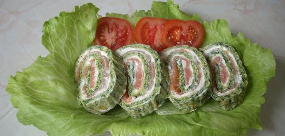 Рулетик из красной рыбы