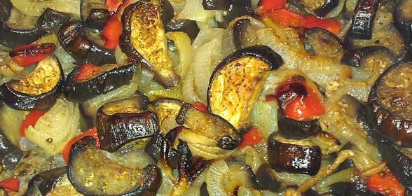 Дольки баклажана