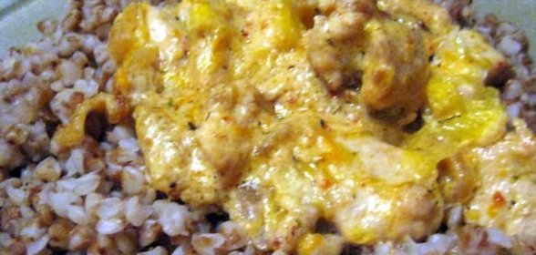 Каша гречневая, запеченная с творогом (польская кухня)