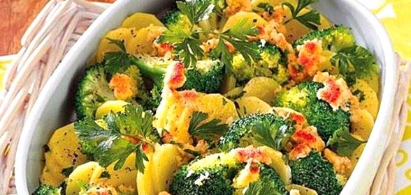 Картофель с брокколи