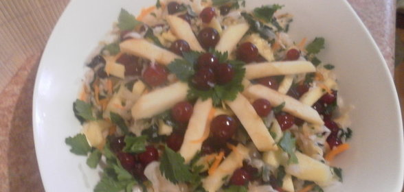 Салат ядреный с квашеной капустой (вариант)