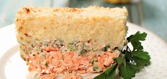 Запеканка с лососем