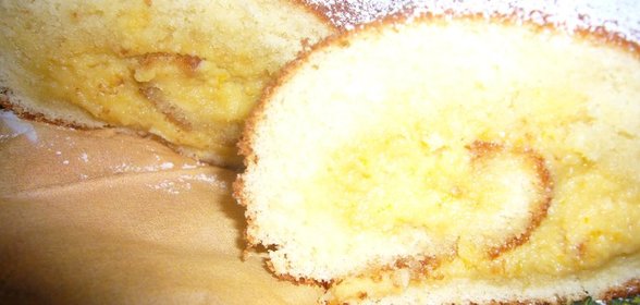 Рулет Снежный апельсин