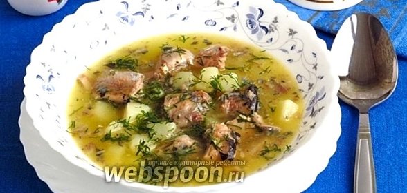 Суп с консервированной сайрой