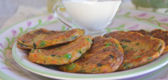 Овощные оладьи Весенние