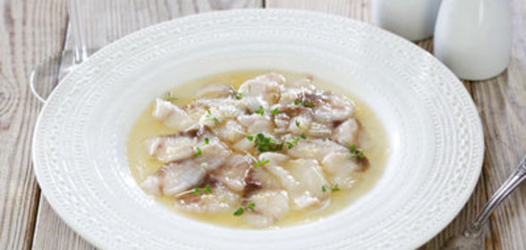 Карпаччо из черной трески