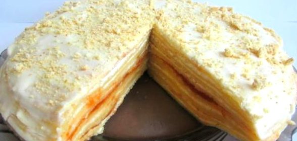 Блинный торт со сметанным кремом