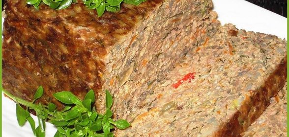 Печеночный пирог с овощами