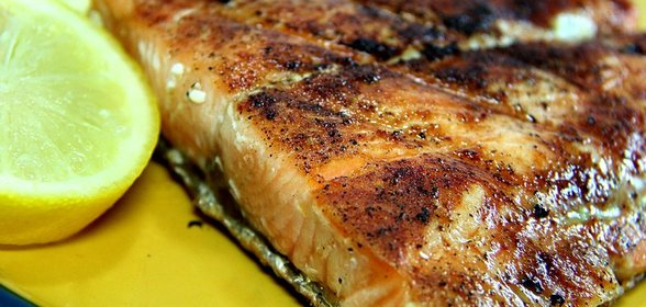 Лосось на углях