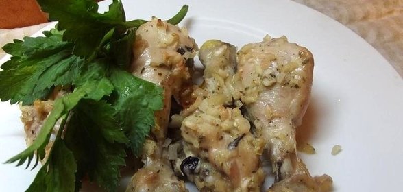 Куриные голени в луково-сметанном маринаде