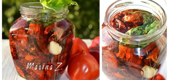 Вяленые помидоры с лимонным базиликом и чесноком