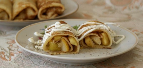 Блинчики с фруктовой начинкой