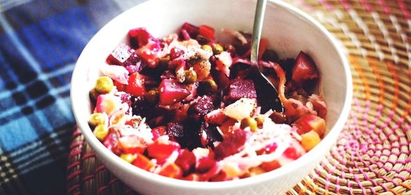 Винегрет с квашеной капустой