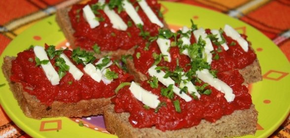 Свекольная икра с баклажаном