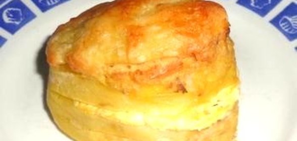 Картофель фаршированный курицей и творогом