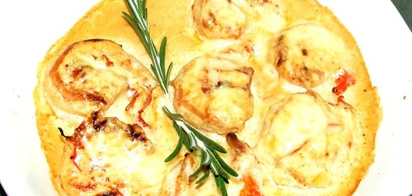 Креветки в сливках с чесноком и соевым соусом