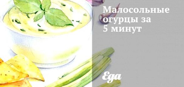 Малосольные огурцы за 5 минут