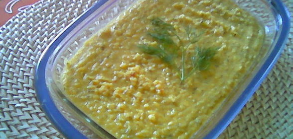 Пюре из желтой чечевицы