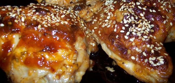 Куриные бёдра с яблочком