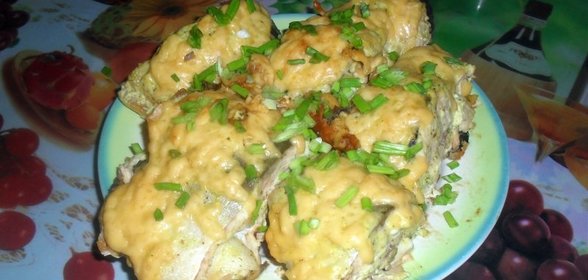 Горбуша, запечённая с сыром